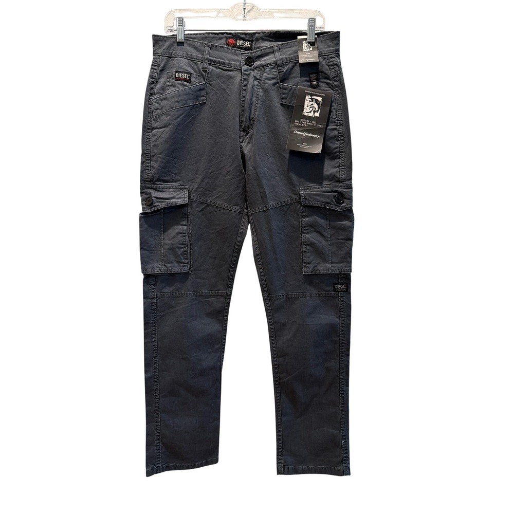 Diesel Industry Men 32 Gray Cargo Pants Only The Brave AFN L.181 P.570 NWT